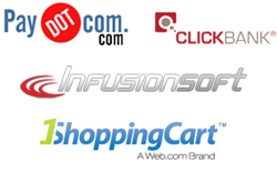 We are compatable with ClickBank&reg;, 1ShoppingCart&reg;, and others.